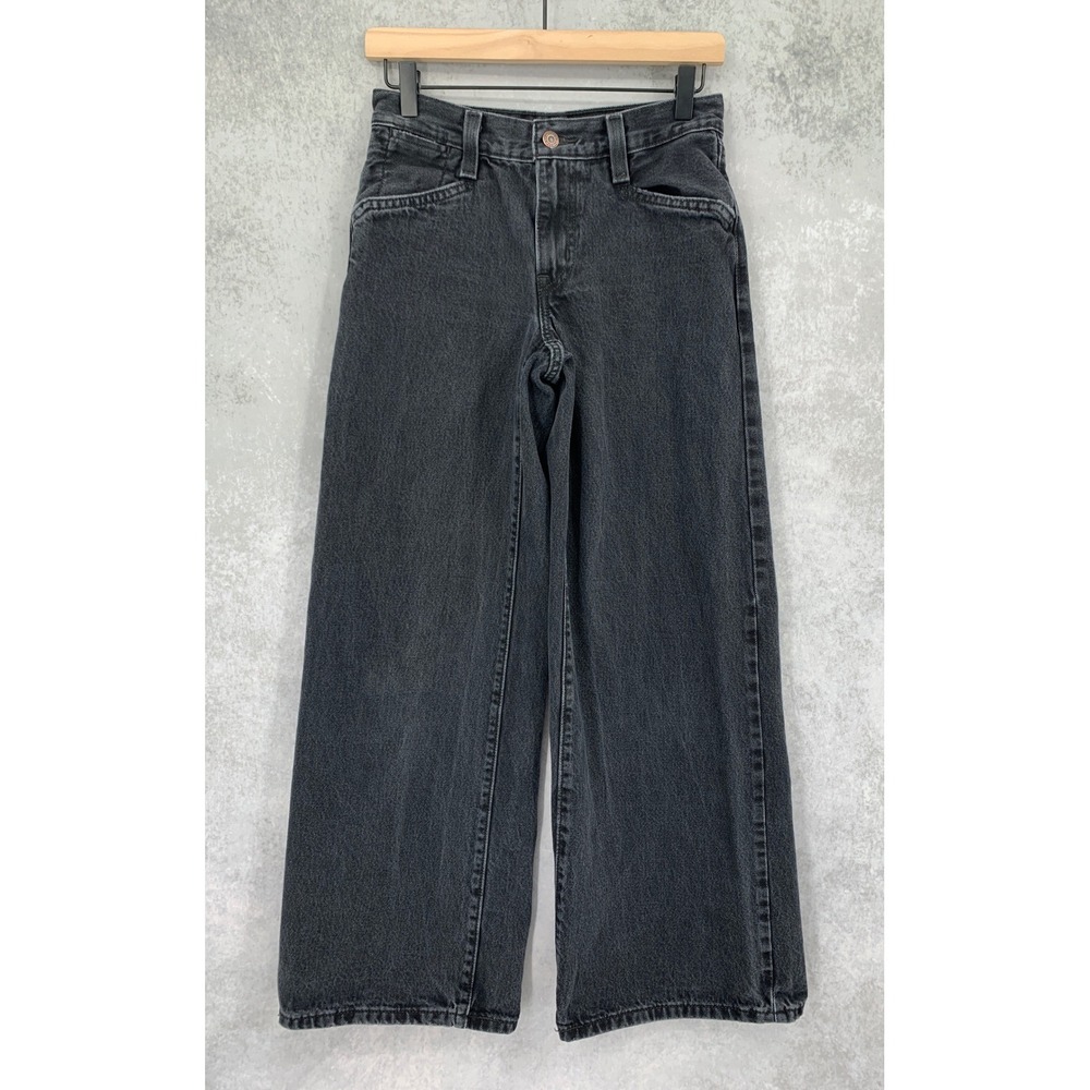 Levis Wide Leg Jeans Womens 25 Black '94 Baggy Wide Leg Cotton Fade Denim Pants